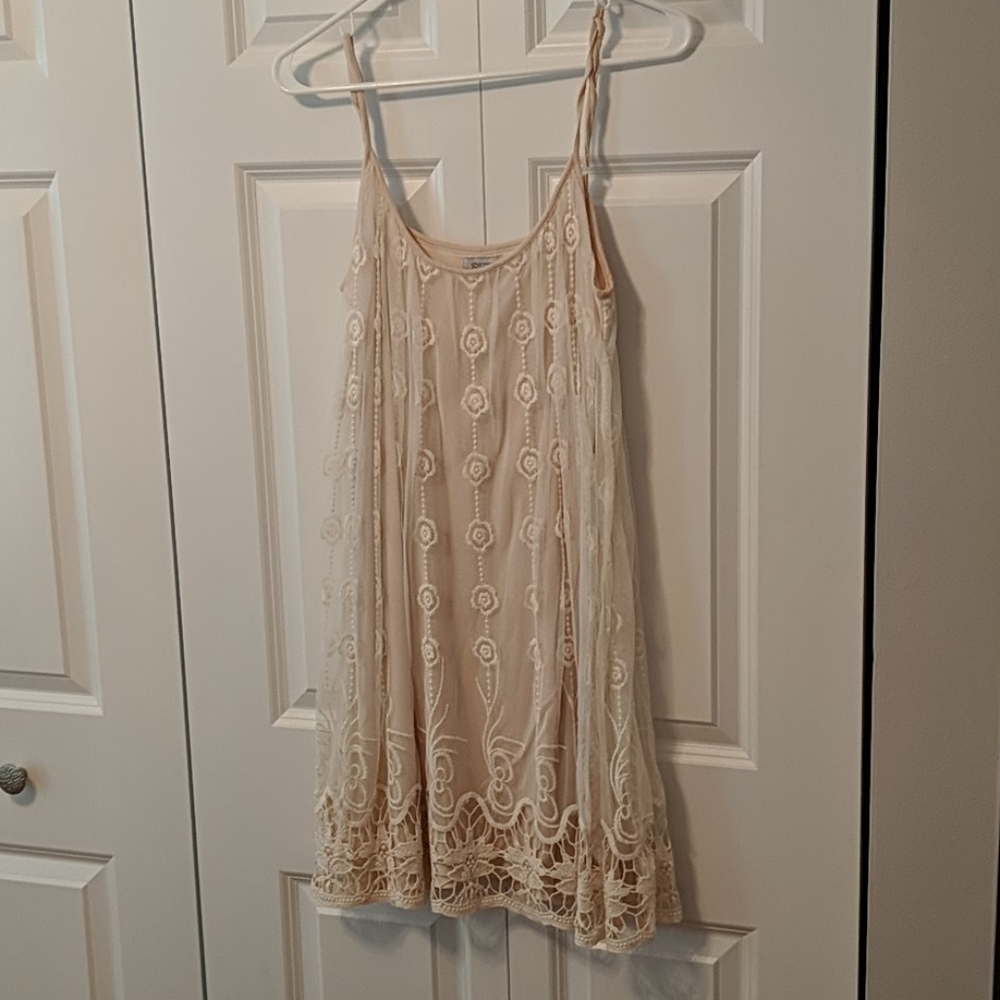 Ivory crochet and lace bohemian dress
